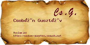 Csobán Gusztáv névjegykártya