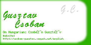 gusztav csoban business card